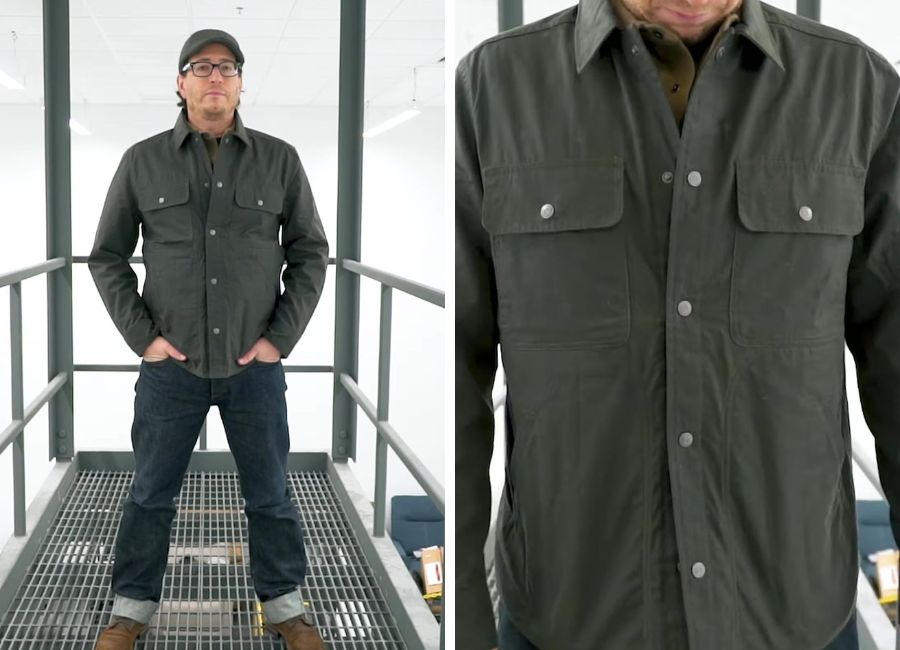 Flint and tinder bighorn waxed shirt jacket overview 