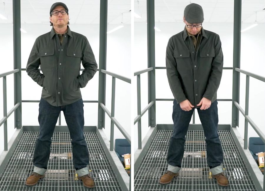 Flint and tinder bighorn waxed shirt jacket specs