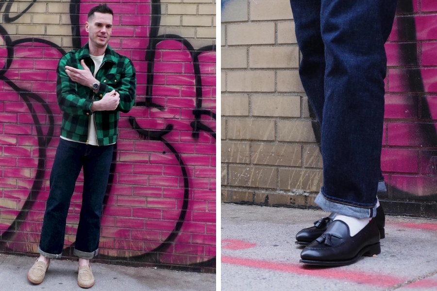 Loafer styles straight jeans