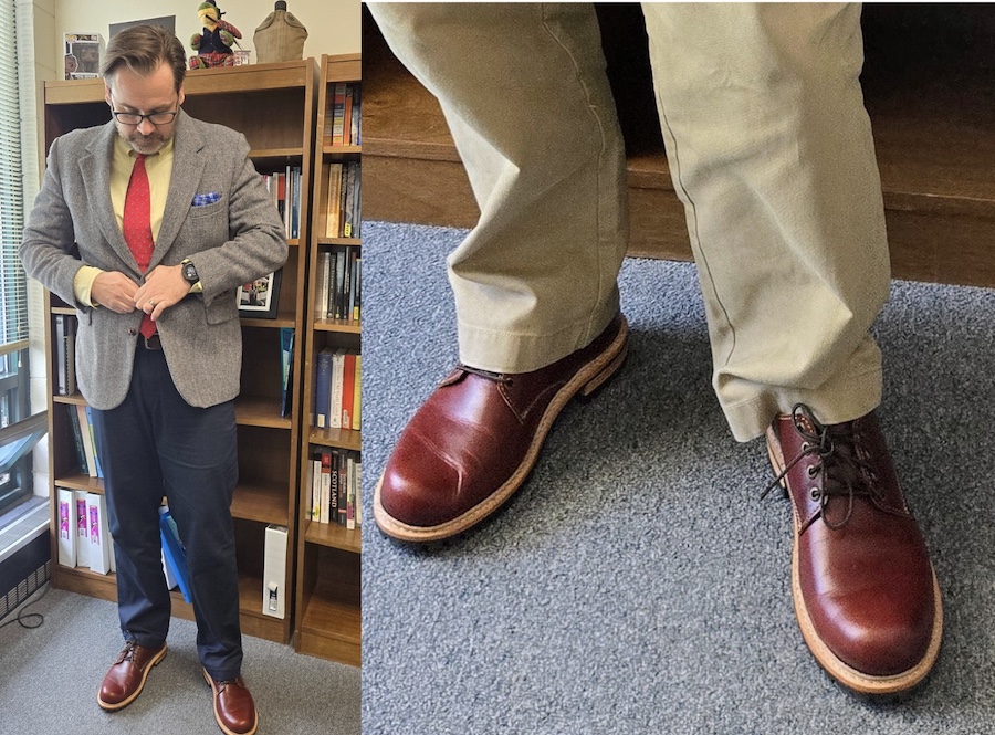 Red derby shoe craft and glory