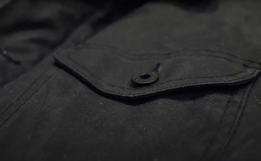 Black canvas flint tinder