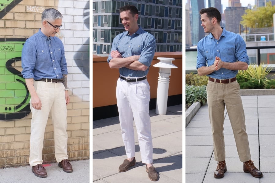 Chambray shirts summer fabrics