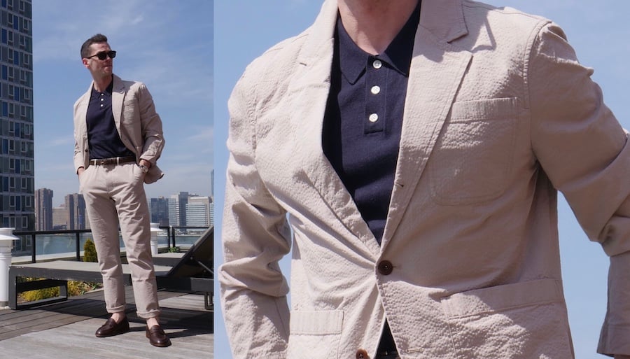 Flint tinder cotton cashmere polo seersucker suit 