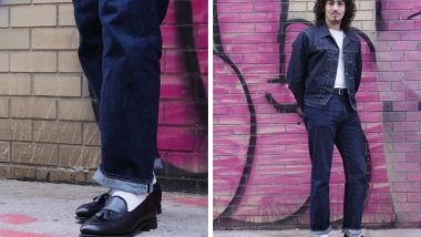 Loafers jeans white socks