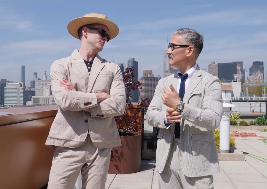 Seersucker suit straw hat flint tinder