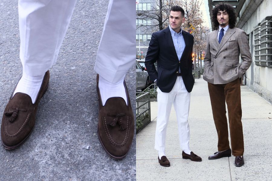 Tassel loafers business casual