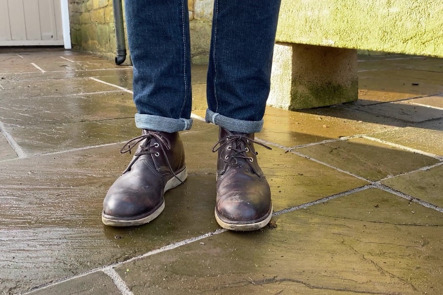 Red wings 3141 chukka boots front view