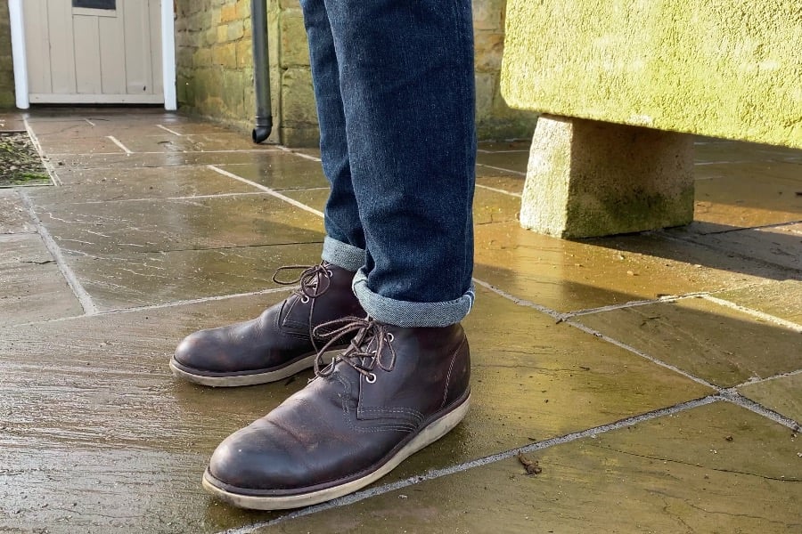 Red wings 3141 chukka boots side view