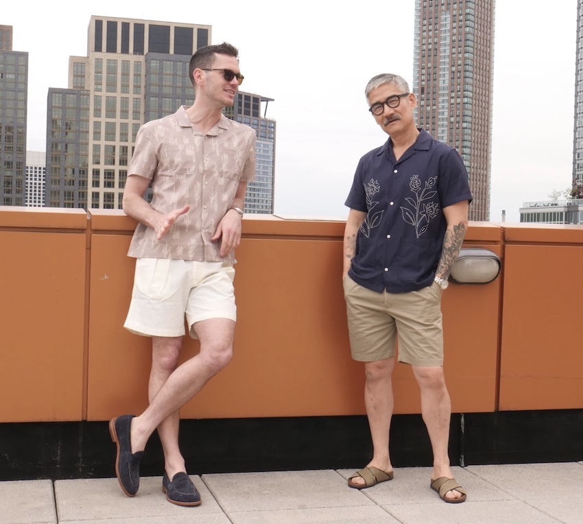 Camp collar shirt and shorts