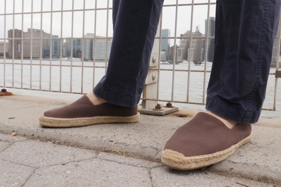 Brown espadrilles smart casual summer